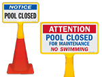 Cone Boss    Pool Cone Top Signs