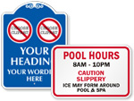 Custom Swimming Pool Signs