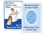 Funny No Peeing In Pool Signs