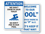 Funny Swimming Pool Signs