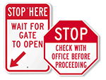 Stop Here Signs