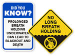 No Breath Holding Signs