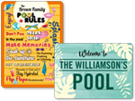 Personalized Pool Signs