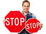 Parking Lot Stop Signs