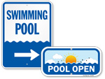 Pool Open Signs