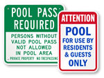 Private Pool Signs