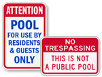 Private Pool Signs
