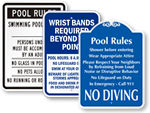 Pool Rules Signs
