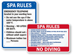 Spa Rule Signs