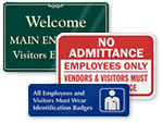 Visitors Must Sign In