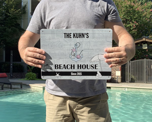 Personalized Beach House Signs