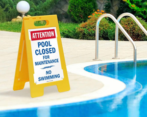 Portable pool signs