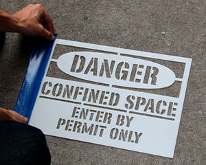Confined space stencils