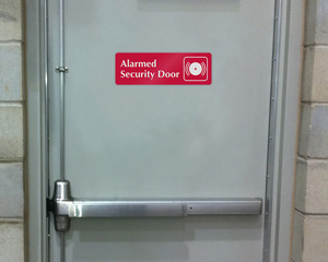 Facility Door Message Sign