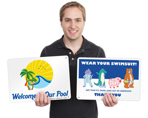 Novelty Pool Signs