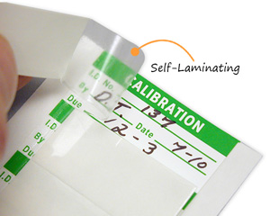 Calibration Label With Self Lamination