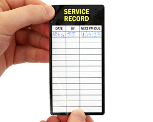 Service Record Inspection Label