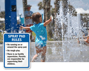 Spray Pad Rules Signs