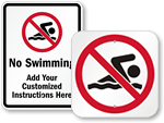Looking for No Swimming Signs?
