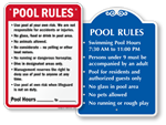 Looking for Pool Rules Signs?