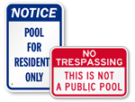 Looking for Private Pool Signs?