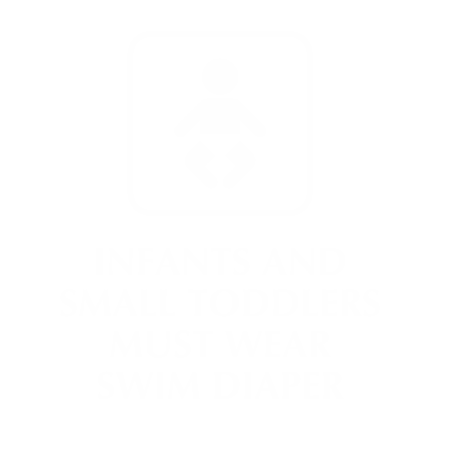 Infants Small Toddlers Wear Swim Diaper Engraved Sign