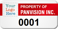 SunGuard Asset Label Add Company Name with Numbering