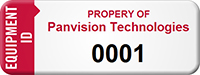 Customizable Organization Name Equipment ID Numbering Asset Tag