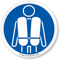 Life Jacket Required ISO Sign