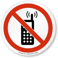 No Cell Phones Or Radio Transmitters ISO Sign