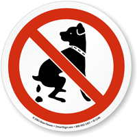 No Dog Poop ISO Sign