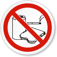 Do Not Eat, Drink Or Smoke Symbol ISO Sign