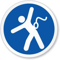 Safety Harness Required ISO Circle