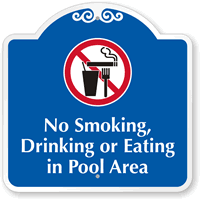 No Smoking, Drinking Or Eating Sign