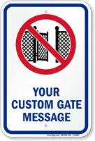 Customizable Gate Message Signature Sign with Graphic