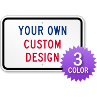 3 Color Printed Customizable Aluminum Horizontal Sign