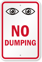 Surveillance Sign With Eyes Symbol