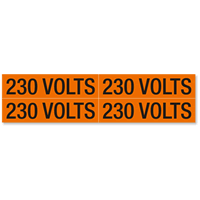 230 Volts Marker Labels Medium (1 1/8in. x 4 1/2in.)