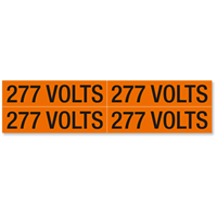 277 Volts Marker Labels Medium (1 1/8in. x 4 1/2in.)