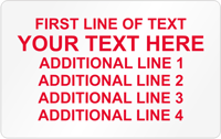 Rectangular Custom Template  Text
