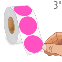 Fluorescent Pink Color Coded Label