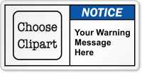 Customizable ANSI Notice Label Choose Clipart