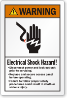 Electrical Shock Hazard Disconnect Power