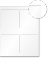 Laser Printable Blank Stationery 4 Labels/2.75in. x 4in. Sheet