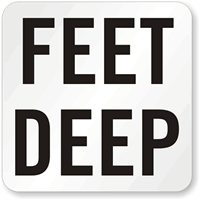 Feet Deep Pool Depth Marker