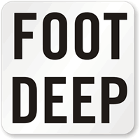 Foot Deep Pool Depth Marker