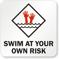 Swim At Your Own Risk Marker