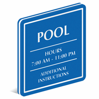 Add Custom Headline And Pool Hours PermaCarve Sign