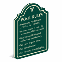 Add Custom Pool Rules PermaCarve Sign