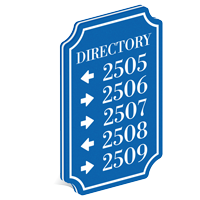 PermaCarve Directory Sign Panel With Directions